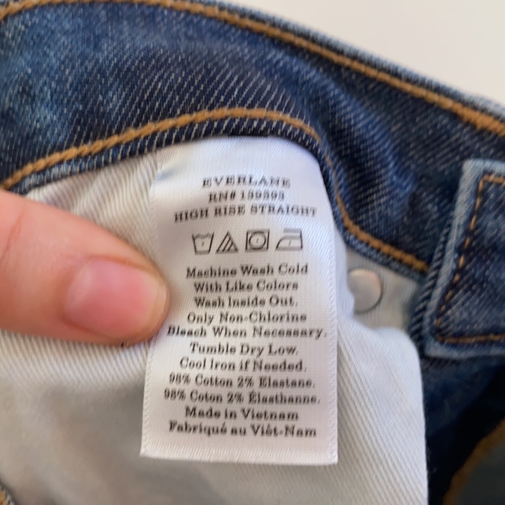 Everlane High Rise Straight Jeans - Picture 6 of 6